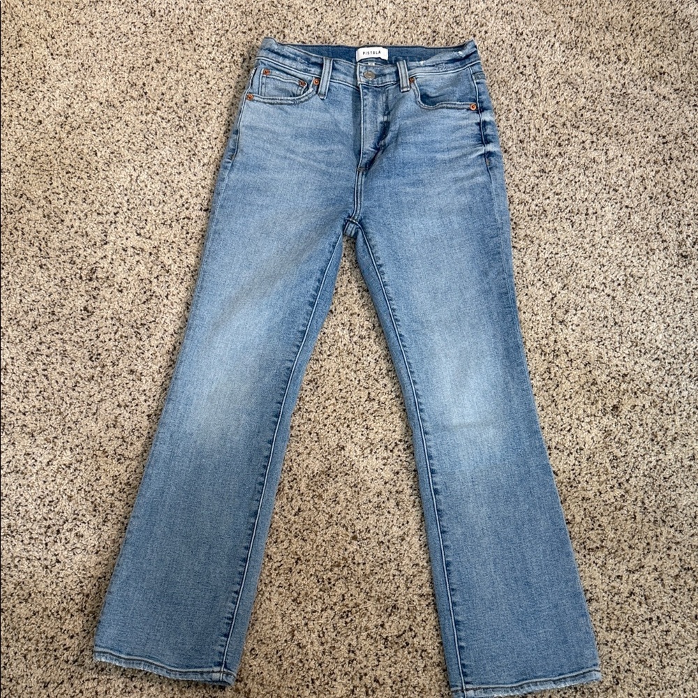 Pistola Classic Blue Straight Leg Ankle Jeans